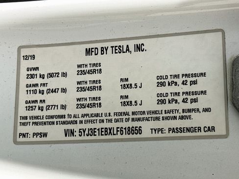 Used 2020 Tesla Model 3 Long Range AWD/4WD image 12