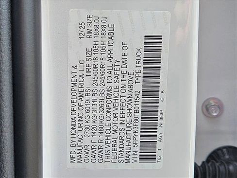 New 2026 Honda Ridgeline Black Edition image 21