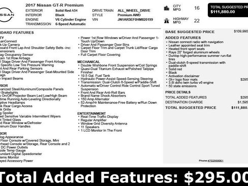 Used 2017 Nissan GT-R Premium AWD/4WD image 3