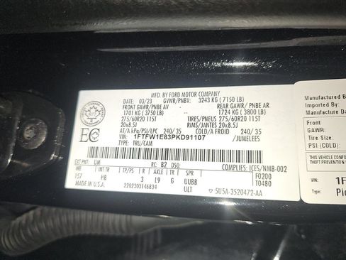 Used 2023 Ford F150 Lariat w/ Equipment Group 502A High image 21