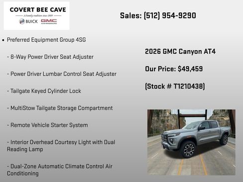 New 2026 GMC Canyon AT4 w/ Nightfall Essentials Package AWD/4WD image 6