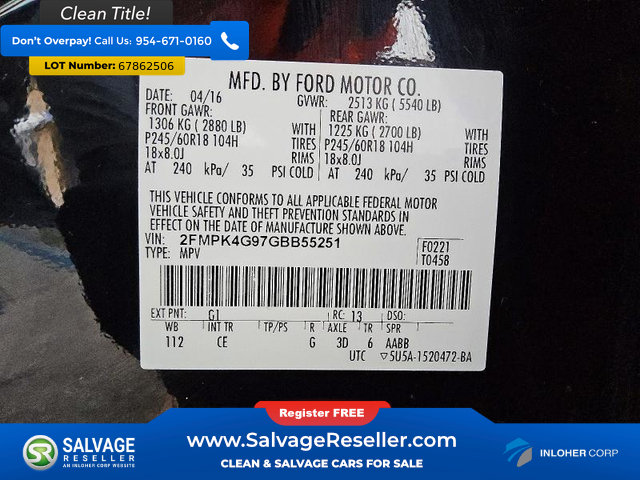Used 2016 Ford Edge SE AWD/4WD image 15