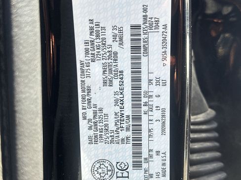 Certified 2020 Ford F150 Lariat w/ Equipment Group 502A Luxury AWD/4WD image 45