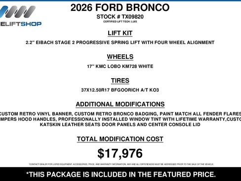 Used 2026 Ford Bronco Heritage Edition AWD/4WD image 2