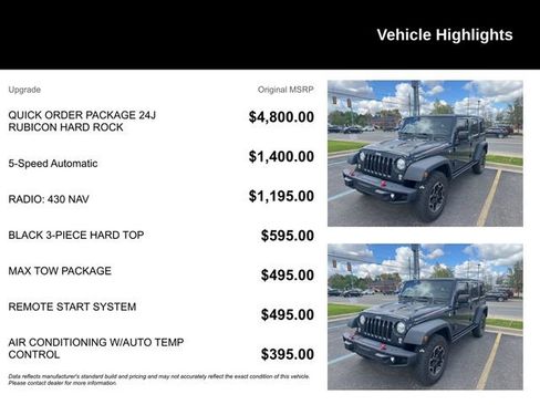 Used 2017 Jeep Wrangler Unlimited Rubicon AWD/4WD image 2