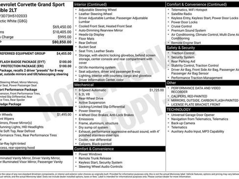 Used 2017 Chevrolet Corvette Grand Sport RWD image 34