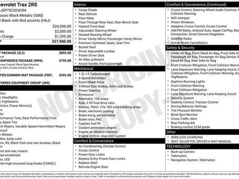 Certified 2025 Chevrolet Trax RS w/ Sunroof Package image 6