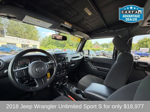 Used 2018 Jeep Wrangler Unlimited Sport S AWD/4WD image 13