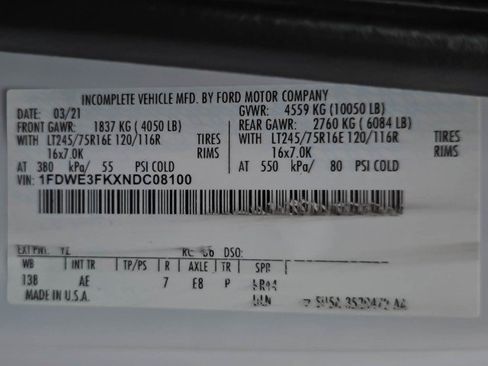Used 2022 Ford E-350 and Econoline 350 Super Duty w/ Power Windows & Locks Group RWD image 36