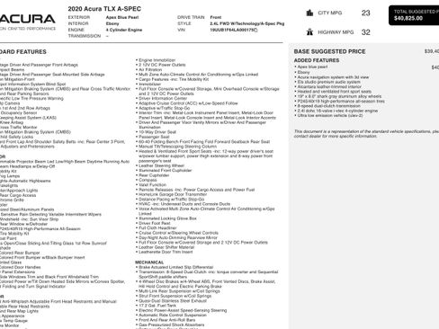 Used 2020 Acura TLX w/ A-SPEC Pkg image 3
