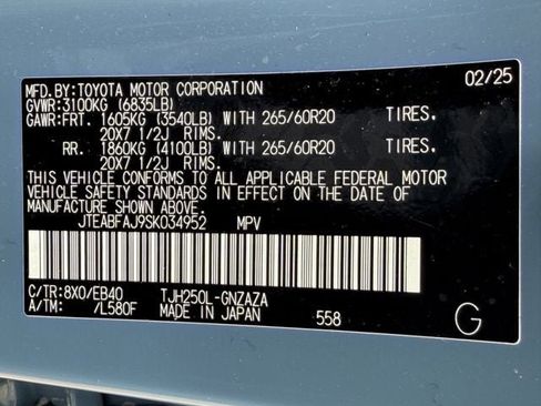 Used 2025 Toyota Land Cruiser AWD/4WD image 34