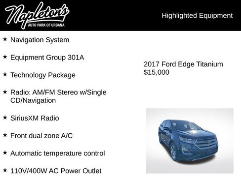 Used 2017 Ford Edge Titanium w/ Equipment Group 301A image 3