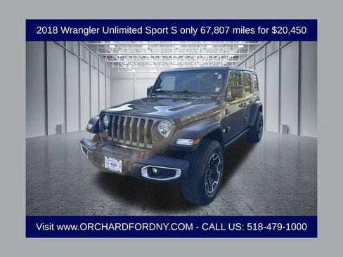 Used 2018 Jeep Wrangler Unlimited Sport S AWD/4WD image 1