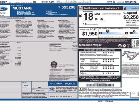 Used 2022 Ford Mustang Mach 1 RWD image 2