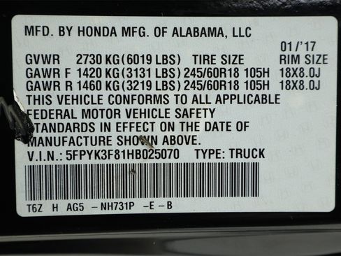 Used 2017 Honda Ridgeline Black Edition image 11