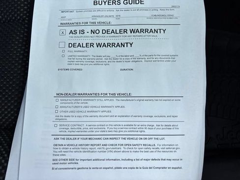 Used 2016 Jeep Wrangler Unlimited Sport AWD/4WD image 38