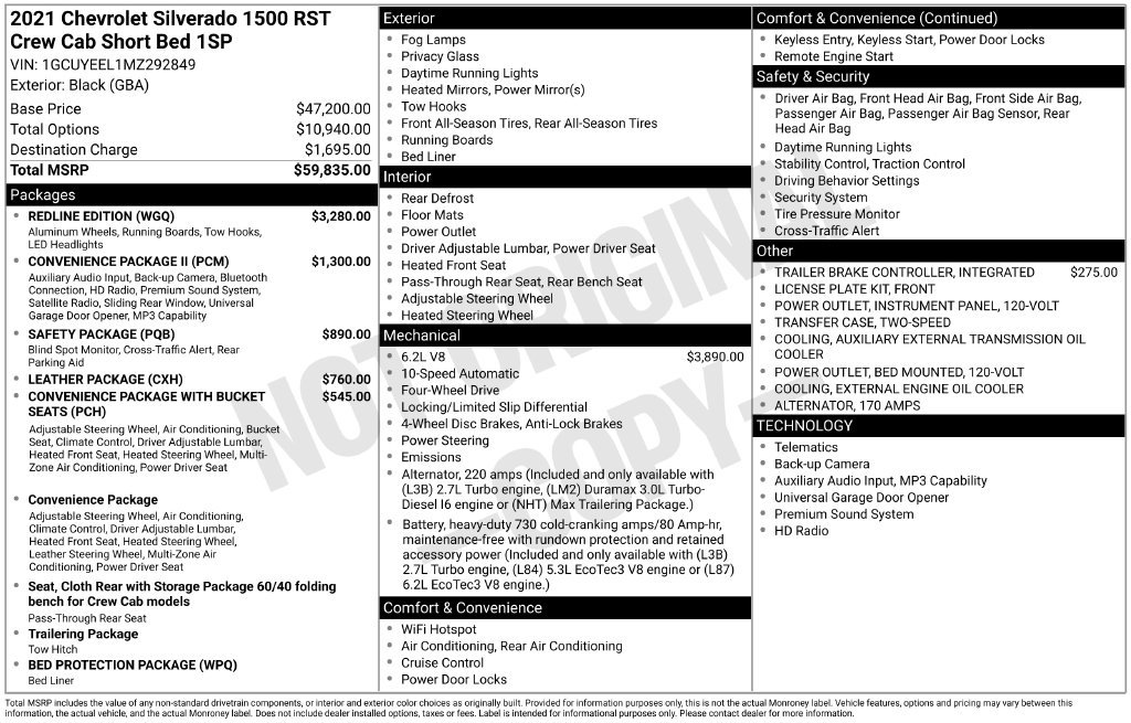Used 2021 Chevrolet Silverado 1500 RST w/ Redline Edition AWD/4WD image 5