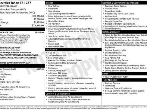 Used 2024 Chevrolet Tahoe Z71 w/ Luxury Package AWD/4WD image 39