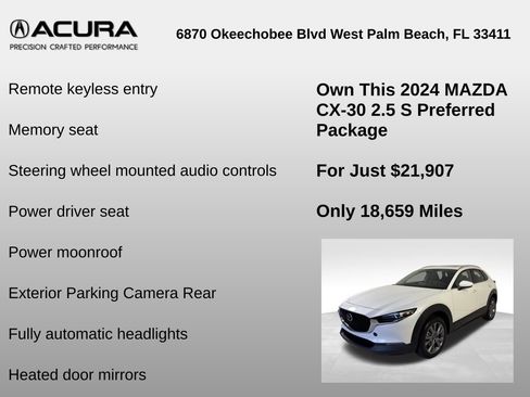 Used 2024 MAZDA CX-30 AWD 2.5 S w/ Preferred Package image 12