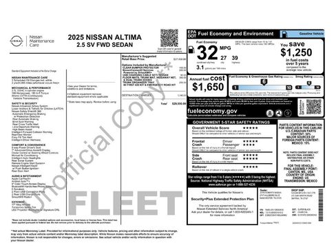 Certified 2025 Nissan Altima 2.5 SV FWD image 29