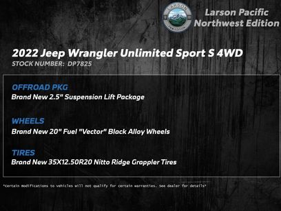 Used 2022 Jeep Wrangler Unlimited Sport