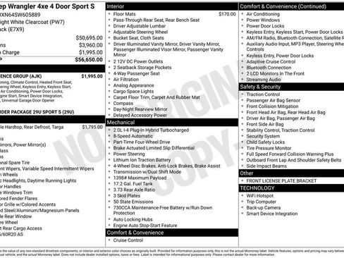 New 2025 Jeep Wrangler Unlimited Sport S 4xe w/ Convenience Group AWD/4WD image 4