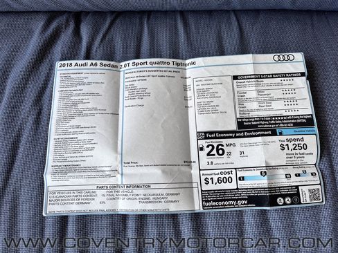 Used 2018 Audi A6 2.0T Premium w/ Cold Weather Package image 13