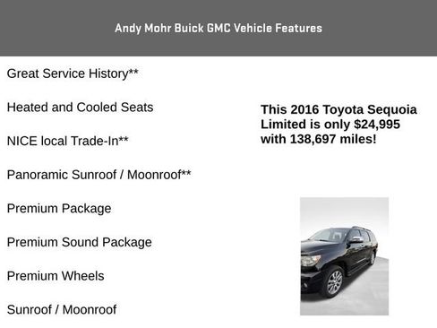 Used 2016 Toyota Sequoia Limited AWD/4WD image 8