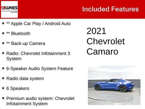Used 2021 Chevrolet Camaro LT w/ RS Package RWD image 3