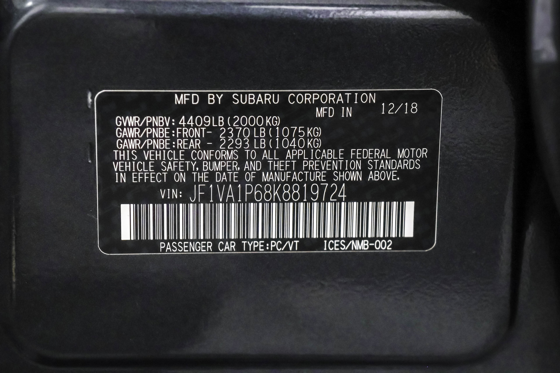 Used 2019 Subaru WRX Limited AWD/4WD image 52
