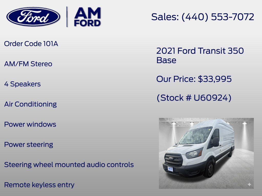 Used 2021 Ford Transit 350 148 High Roof Extended RWD image 8