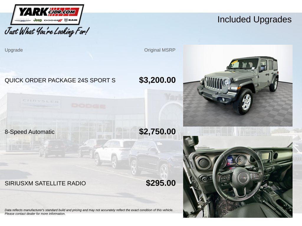 Certified 2020 Jeep Wrangler Unlimited Sport S AWD/4WD image 6