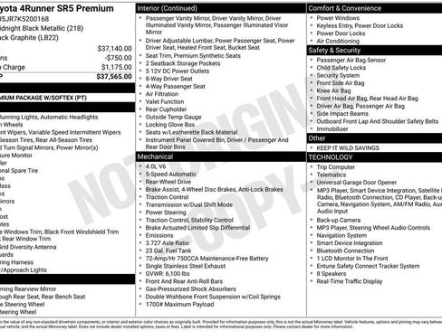 Used 2019 Toyota 4Runner SR5 Premium RWD image 32