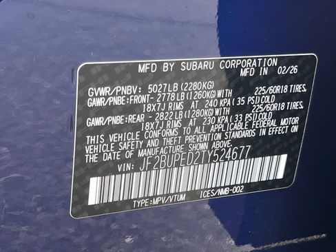 New 2026 Subaru Outback Touring AWD/4WD image 21