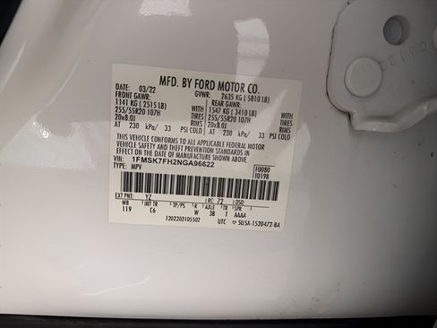 Used 2022 Ford Explorer Limited w/ Equipment Group 301A RWD image 27