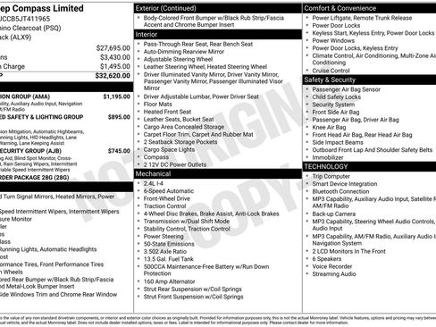 Used 2018 Jeep Compass Limited w/ Navigation Group FWD image 2