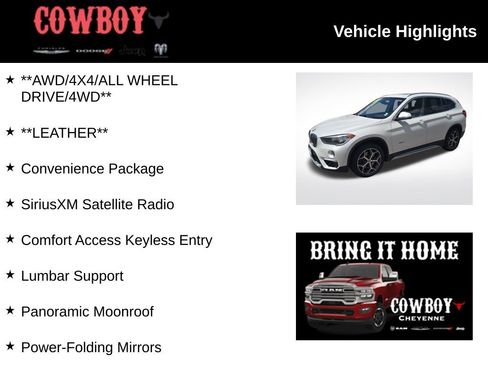Used 2018 BMW X1 xDrive28i AWD/4WD image 2