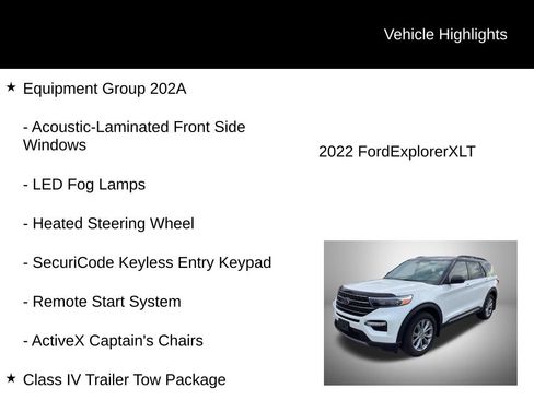 Used 2022 Ford Explorer XLT w/ Equipment Group 202A AWD/4WD image 4