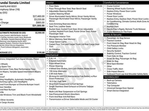 Used 2018 Hyundai Sonata Limited w/ Limited Ultimate Package 03 image 15