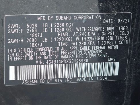 Certified 2025 Subaru Outback Touring XT AWD/4WD image 32
