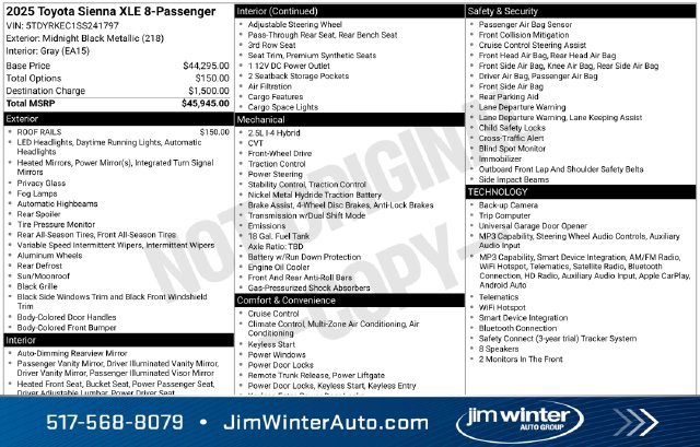 Used 2025 Toyota Sienna XLE FWD image 7