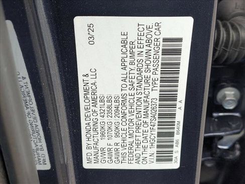 Certified 2025 Honda Accord SE image 25