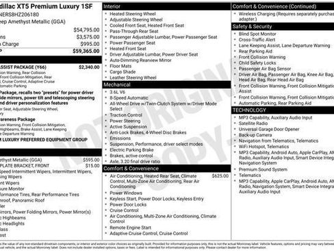 Used 2017 Cadillac XT5 Premium Luxury w/ Driver Assist Package AWD/4WD image 7