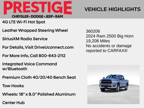 Used 2024 RAM 2500 Big Horn w/ Bed Utility Group AWD/4WD image 10