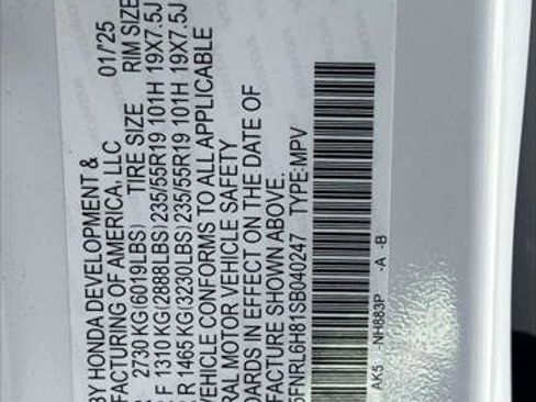 Used 2025 Honda Odyssey Touring image 16