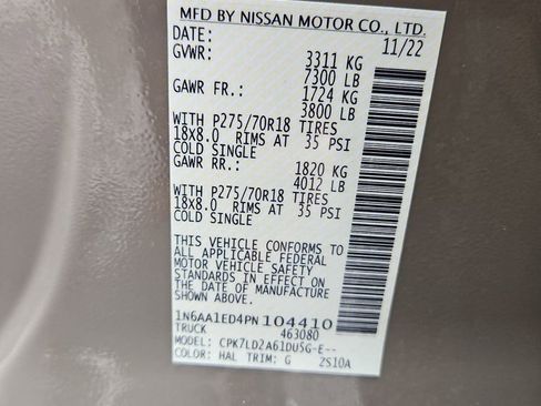 Certified 2023 Nissan Titan PRO-4X w/ Pro-4x Convenience Package AWD/4WD image 32