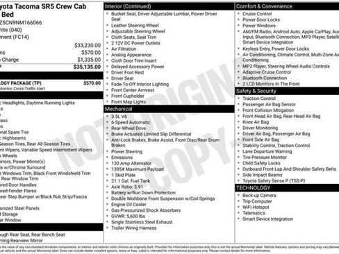 Certified 2022 Toyota Tacoma SR5 w/ Technology Package image 6