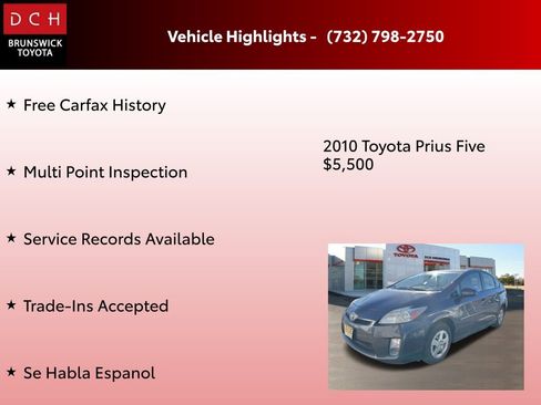 Used 2010 Toyota Prius Five image 4