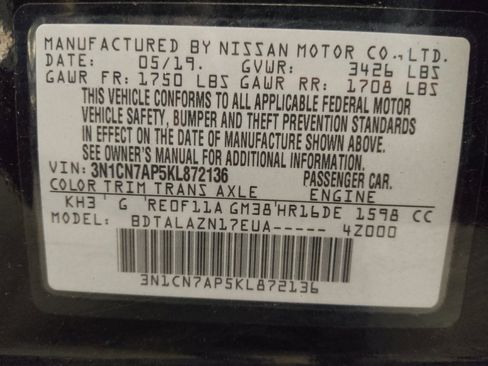 Used 2019 Nissan Versa S Plus image 33