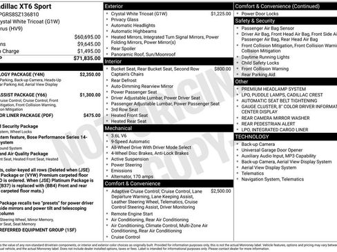 Certified 2025 Cadillac XT6 Sport w/ Technology Package AWD/4WD image 45
